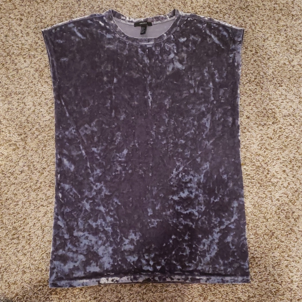 NWOT Crushed velvet long loose t shirt tunic